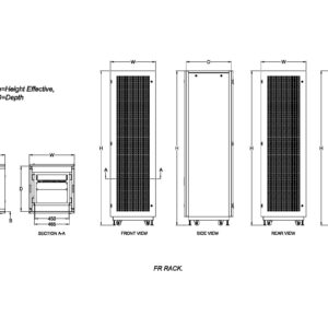 Export Rack FR 19 PERFORATION EXPORT SERVER RACK 42U W60xD60